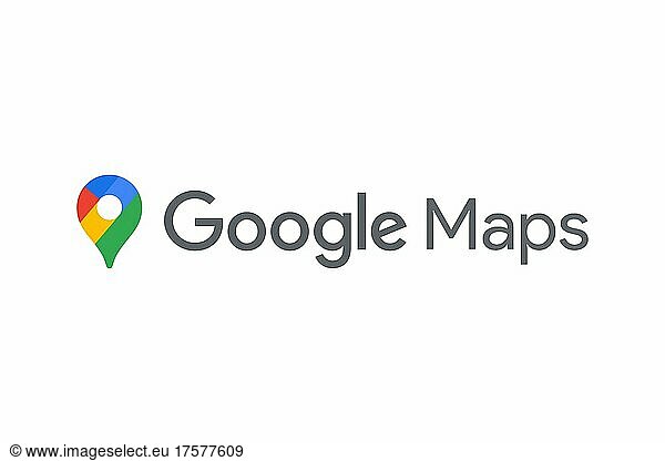 Google Maps  Weißer Hintergrund  Logo  Markenname