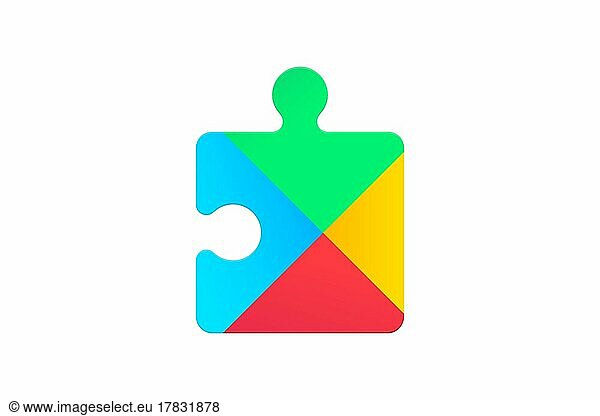 Google Play Services  Logo  Weißer Hintergrund