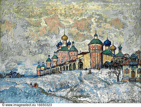 Gorbatov Konstantin Ivanovich - Ansicht eines Klosters - Russische Schule - 19. Jahrhundert.
