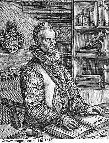 GorlÃ¤us  Abraham  1549 - 1608  belg. Antiquar  Halbfigur  Holzschnitt  16. Jahrhundert GorlÃ¤us, Abraham, 1549 - 1608, belg. Antiquar, Halbfigur, Holzschnitt, 16. Jahrhundert,
