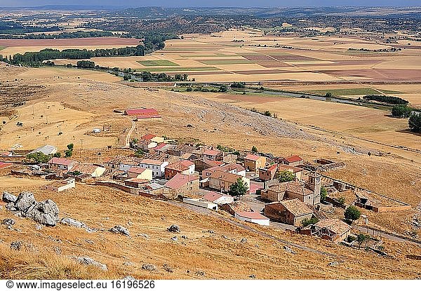 Gormaz  Panoramablick. Provinz Soria  Kastilien und Leon  Spanien.