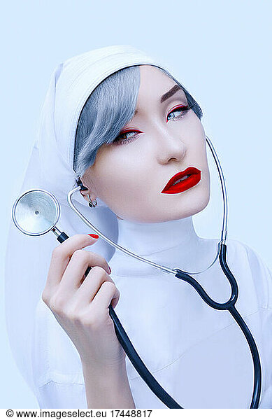 Gothic Nurse in white uniform