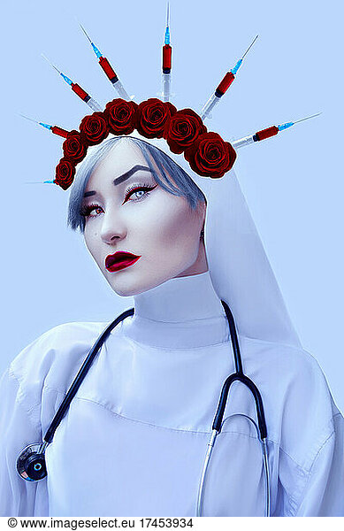 Gothic Nurse in white uniform