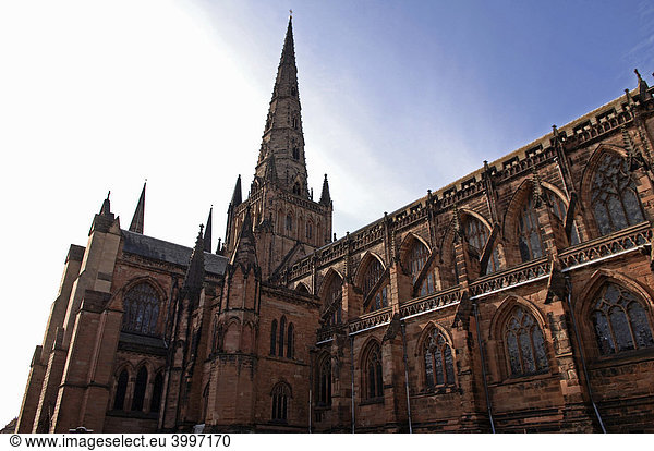 Gotische Kathedrale  Lichfield  England  Europa