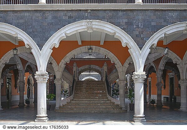 Gouverneurspalast Palacio de Gobierno  Plaza de la Patria  Aguascalientes  Mexiko  Mittelamerika