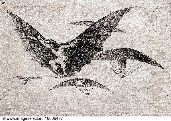 Goya y Lucientes  Francisco de - A Way of Flying - Museo L?zaro Galdiano.