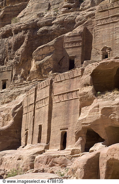 Gräber der Nabatäer  Petra  Jordanien  Südwest-Asien