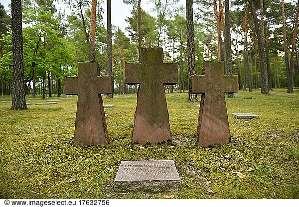 Gräber  Gedenkstätte  Kesselschlacht bei Halbe  Brandenburg  Deutschland  Europa