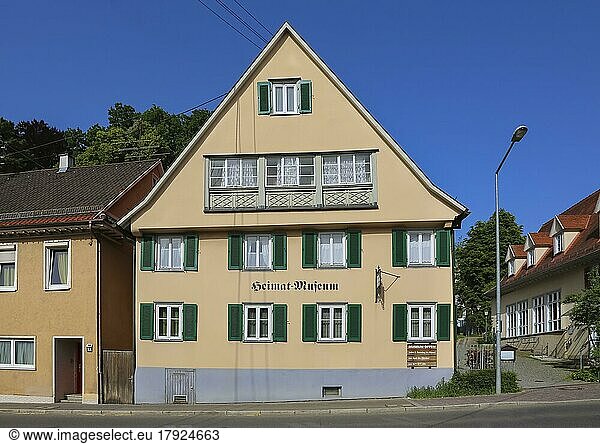 Grüner Hof  Heimat Museum  buildings  houses  shutters  Eningen unter Achalm  Baden-Württemberg  Germany  Europe