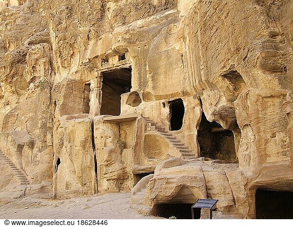 Grab  Speiseraum  Klein-Petra  Siq al-Barid  Jordanien  Asien