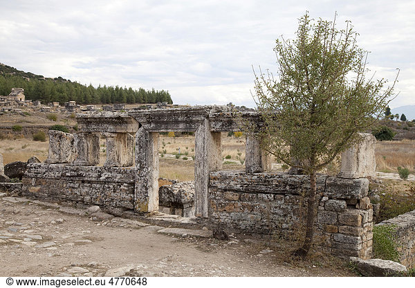 Grabstätte  Hierapolis  Pamukkale  Denizli  Türkei  Asien