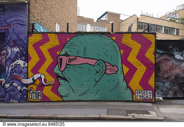Graffiti in Shoreditch  London  England  Großbritannien