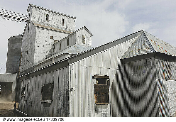 Grain silos  buildings in rural Washington