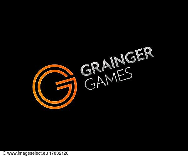 Grainger Games  gedrehtes Logo  Schwarzer Hintergrund