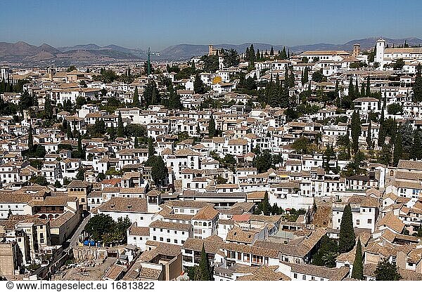 Granada (Spanien). Albaic?n Nachbarschaft in der Stadt Granada.