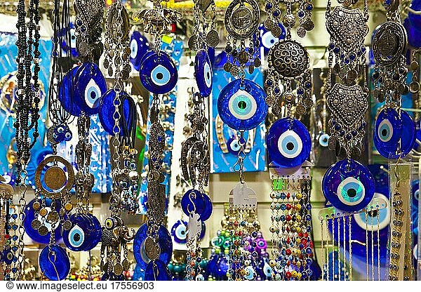 Grand Bazaar  Eye of Fatimah as a lucky charm  Istanbul  Turkey  Asia
