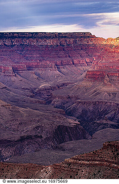 Grand Canyon at sunset  Yavapai Point  Grand Canyon National Park  Arizona  USA