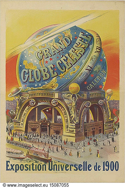 Grand Globe céleste. Exposition uni­verselle de 1900  1900. Creator: Anonymous.
