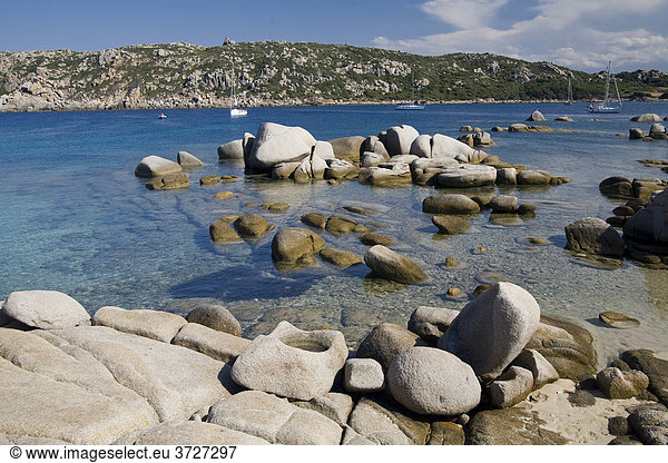 Granite rocks on the beach,  Santa Teresa di Gallura,  Gallura region,  Sardinia,  Italy