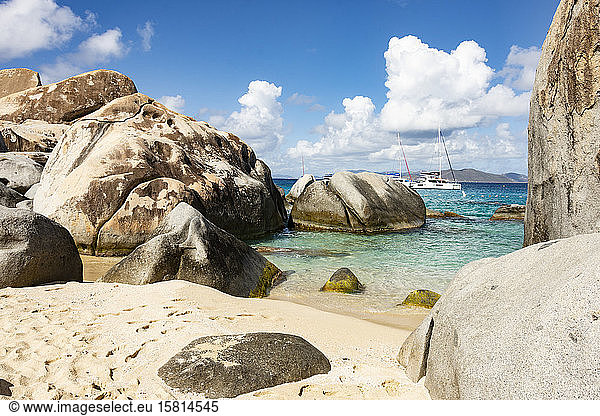 Granitfelsen in den Gorda Baths  Insel Virgin Gorda  Britische Jungferninseln  Inseln unter dem Winde  Westindische Inseln  Karibik  Mittelamerika