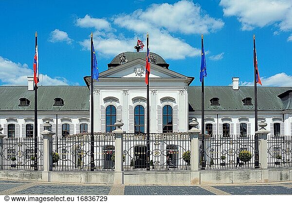 Grassalkovich-Palast in Bratislava mit der offiziellen Residenz des slowakischen Präsidenten.