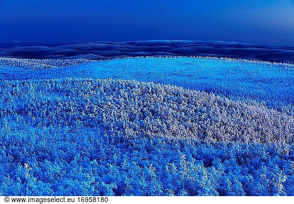 Greater hinggan Berge Schnee Berg Dämmerung