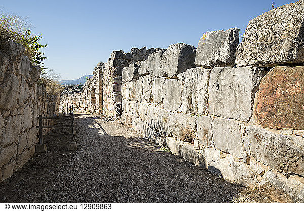 Greece,  Peloponnese,  Argolis,  Tiryns,  archaeological site,  Cyclopean masonry