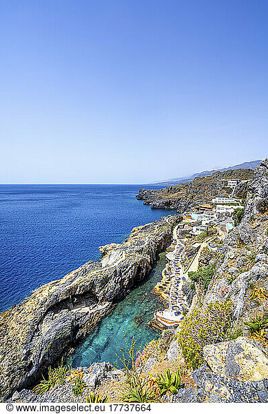 Greece  Crete  Clear sky over Kalypso Beach in summer