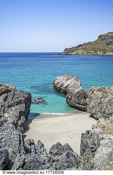 Greece  Crete  One Rock Beach in summer