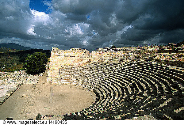 Greek amphitheatre  Segesta  Sicily  Italy