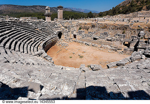 Greek theatre  Xanthos  archeological site  Lycia coast  Turkey  Asia Minor
