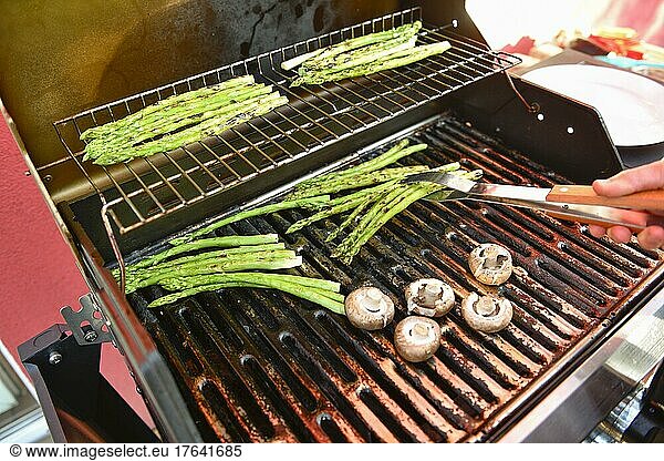 Green asparagus  grill