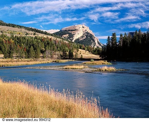 Green River und White Rock Mountain. Wind River Range. Wyoming. USA.