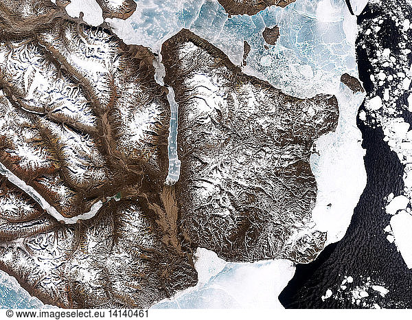 Greenland Sea Ice  Landsat Image