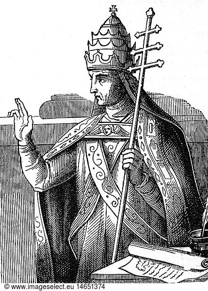 Gregor I. 'der GroÃŸe' (Anicius Gregorius)  um 540 - 12.3.604  Papst 3.9.590 - 12.3.604  Halbfigur  Xylografie  19. Jahrhundert Gregor I. 'der GroÃŸe' (Anicius Gregorius), um 540 - 12.3.604, Papst 3.9.590 - 12.3.604, Halbfigur, Xylografie, 19. Jahrhundert,