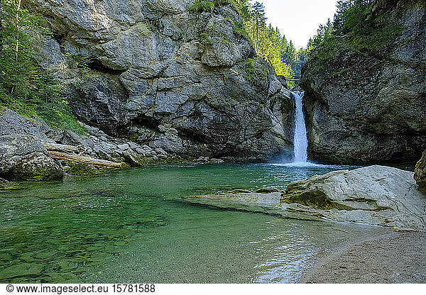 Gremany  Bavaria  Swabia  Allgau  Oberallgau  Steibis  Buchenegger waterfalls