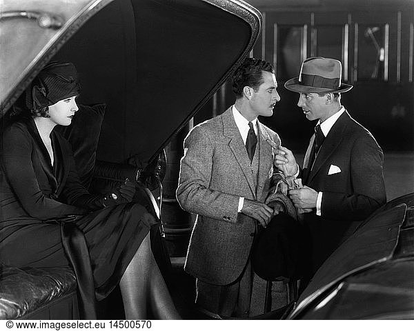 Greta Garbo  John Gilbert and Lars Hanson  on-set of the Silent Film  Flesh and the Devil  1926