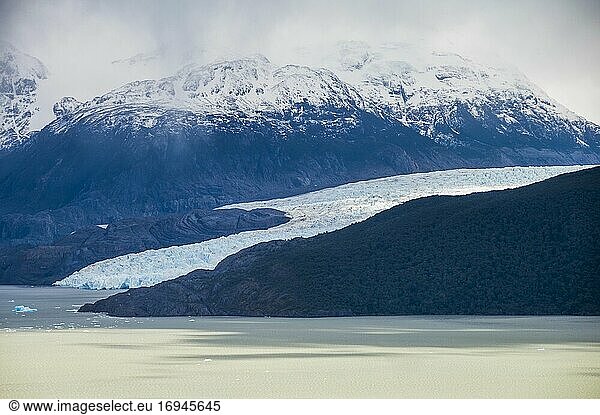 Grey Glacier (Glaciar Grey) and Grey Lake (Lago Grey)  Torres del Paine National Park  Patagonia  Chile