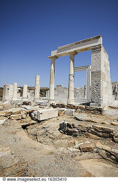 Griechenland,  Kykladen,  Naxos,  Tempel von Sangri,  Demeter-Tempel