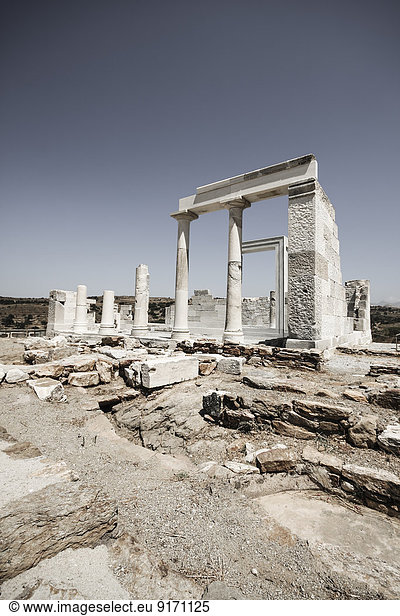 Griechenland Kykladen Naxos Tempel von Sangri Demeter-Tempel