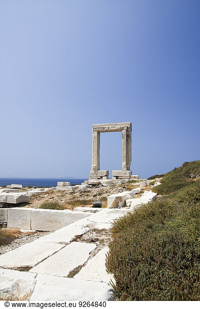 Griechenland  Kykladen  Naxos  Tor zum Apollo-Tempel