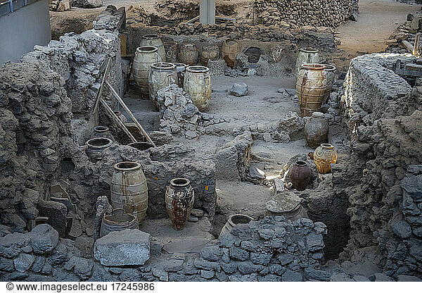Griechenland  Santorini  Akrotiri  Ruinen einer prähistorischen Siedlung