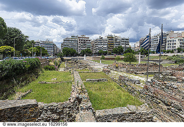 Griechenland  Zentralmazedonien  Thessaloniki  Ruinen des antiken Forum Romanum