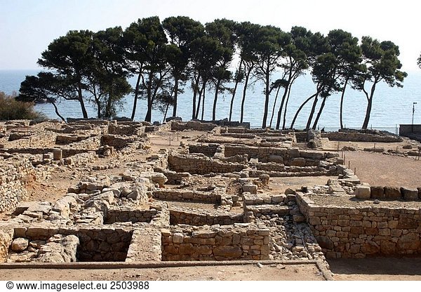 Griechische Siedlung Ruinen  Empuries. Alt Emporda  Girona Provinz  Katalonien  Spanien