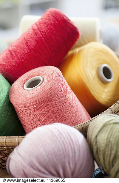 Group of multicolor sewing threads