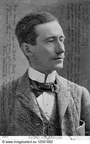 Guglielmo Marconi  Italian physicist and inventor  c1909. Artist: Unknown