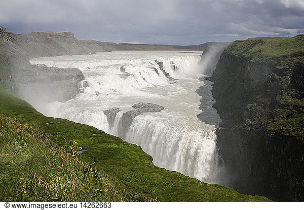 Gullfoss Waterfalls  Iceland  Europe