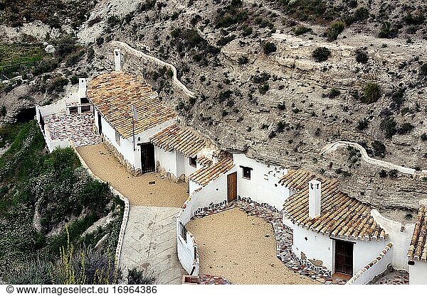 Höhlenwohnungen in Galera  Provinz Granada  Andalusien  Spanien  Europa
