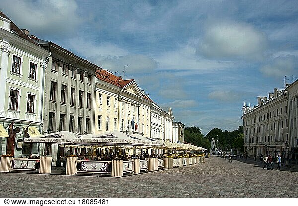 Häuser am Rathausplatz  Tartu  Estland  Baltikum  Europa  Dorpat  Europa