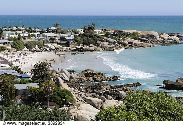 Häuser am Strand von Clifton Kapstadt Westkap Südafrika Afrika
